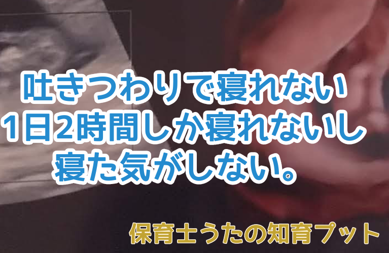 吐きつわりで寝れない 寝た気がしない 知育プット