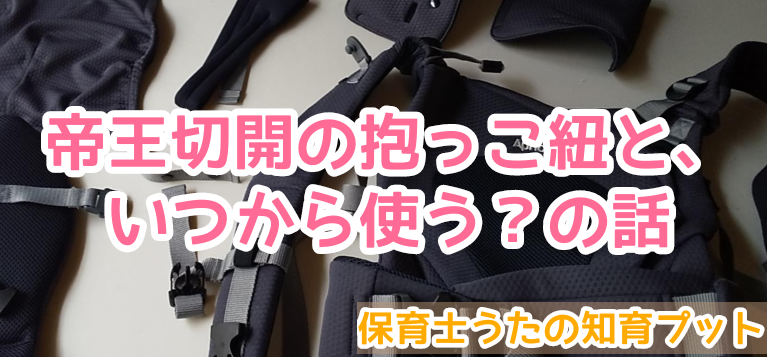 帝王切開の抱っこ紐と いつから使える の話 知育プット