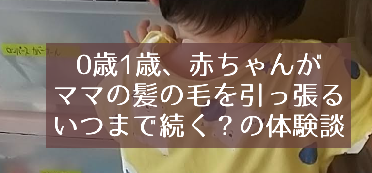 赤ちゃんがママの髪の毛を引っ張るのはいつまで続く 1歳4ヶ月でマシに 知育プット