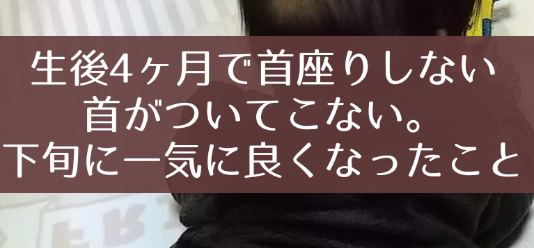 生後4ヶ月で首が座らない 首がついてこないので 2週間おきの検診になったこと 知育プット