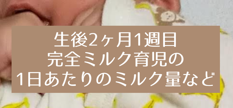 生後2 ヶ月1週目の完ミ記録 1日あたりのミルクの量とトータル量 知育プット