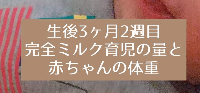 生後3ヶ月2週目の完全ミルク育児のミルク量のトータルと 赤ちゃんの体重 知育プット